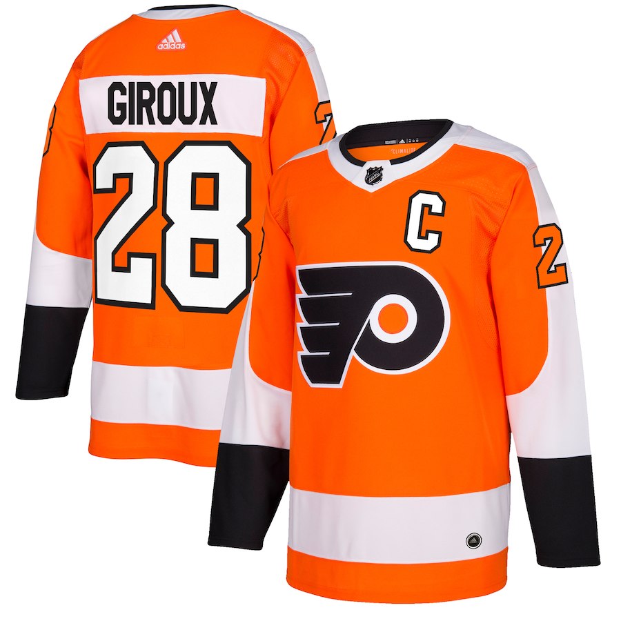 Philadelphia Flyers #28 Claude Giroux Orange Stitched Adidas Jersey
