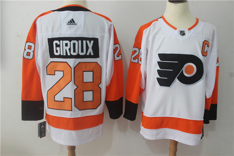 Philadelphia Flyers #28 Claude Giroux White Stitched Adidas Jersey