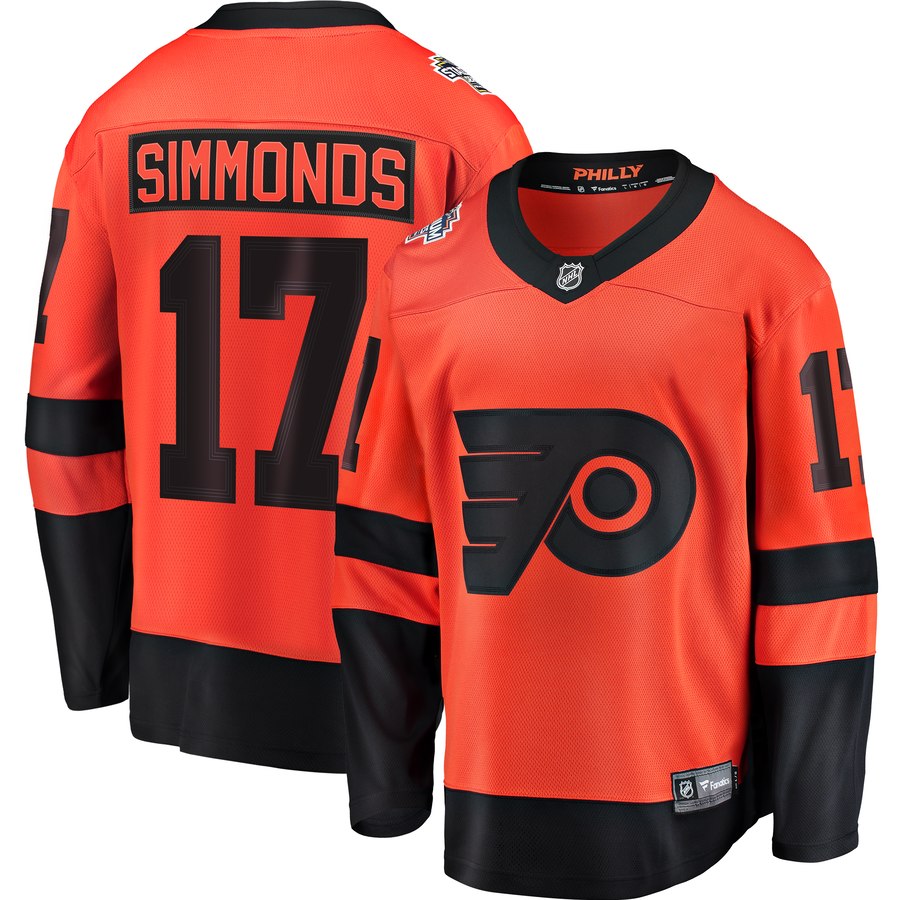 Philadelphia Flyers #17 Wayne Simmonds Orange 2019 Stitched Jersey