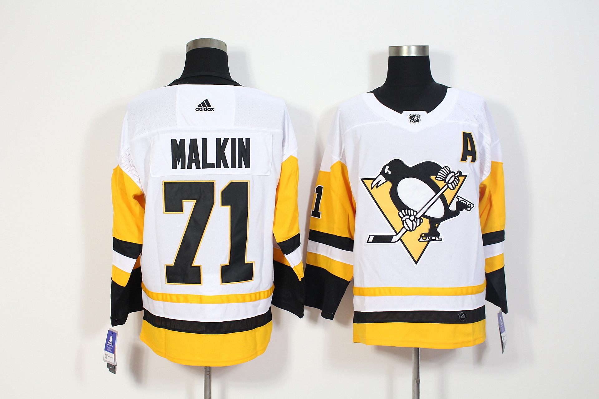 Pittsburgh Penguins #71 Evgeni Malkin White Stitched Adidas Jersey
