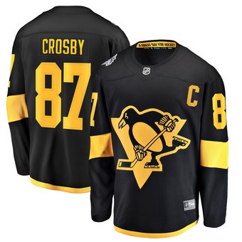 Pittsburgh Penguins #87 Sidney Crosby Black 2019 Stadium Series Stitched Jersey