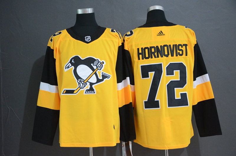 Pittsburgh Penguins #72 Patric Hornqvist Gold Stitched Jersey