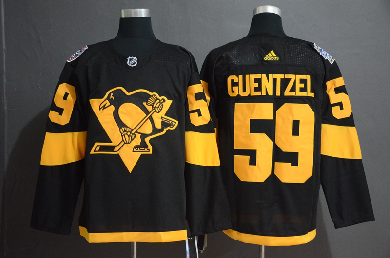 Pittsburgh Penguins #59 Jake Guentzel Black 2019 Stadium Series Stitched Jersey