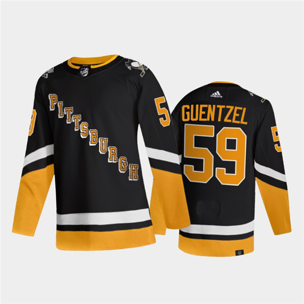 Pittsburgh Penguins #59 Jake Guentzel 2021 2022 Black Stitched Jersey