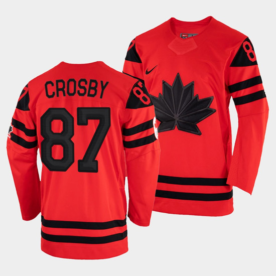 Pittsburgh Penguins #87 Sidney Crosby Canada 2022 Red Beijing Winter Olympic Stitched Jersey