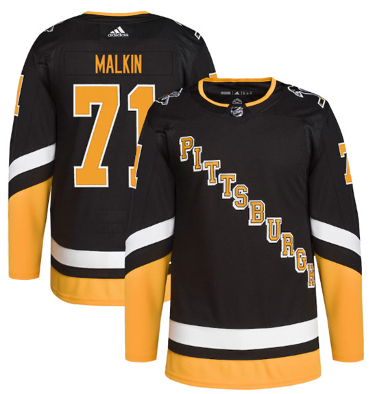 Pittsburgh Penguins #71 Evgeni Malkin 2021 2022 Black Stitched Jersey