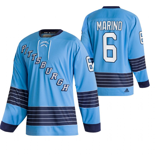 Pittsburgh Penguins #6 John Marino 2022 Blue Classics Stitched Jersey