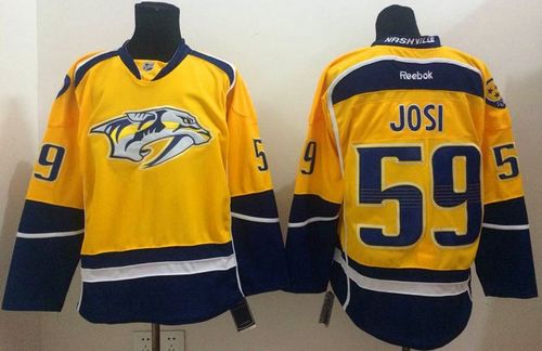 Predators #59 Roman Josi Yellow Home Stitched Jersey