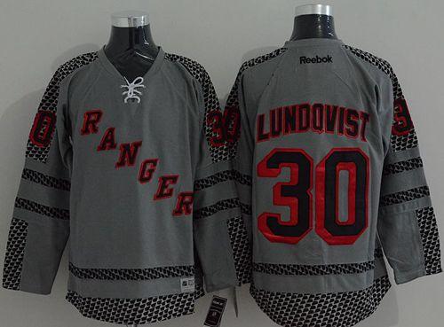 Rangers #30 Henrik Lundqvist Charcoal Cross Check Fashion Stitched Jersey