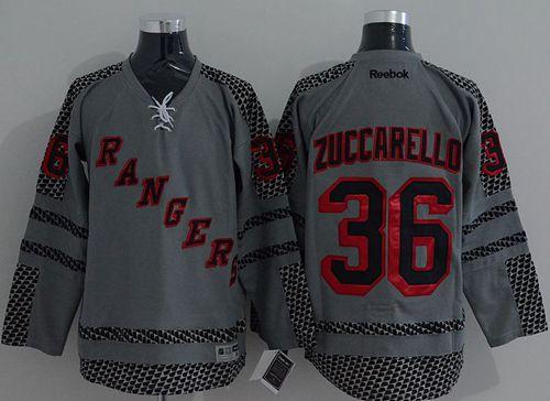 Rangers #36 Mats Zuccarello Charcoal Cross Check Fashion Stitched Jersey
