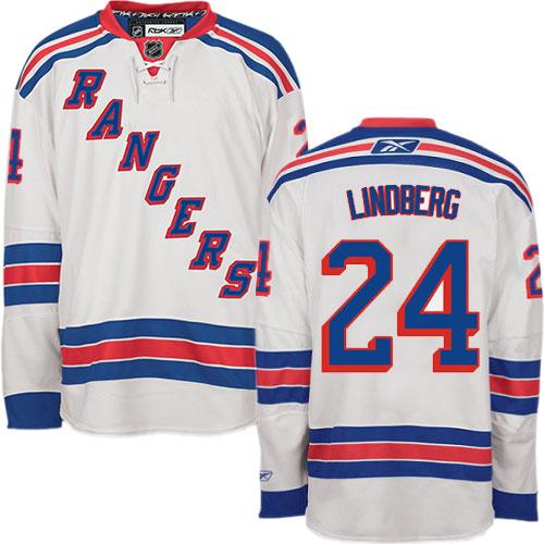 Rangers #24 Oscar Lindberg White Stitched Jersey