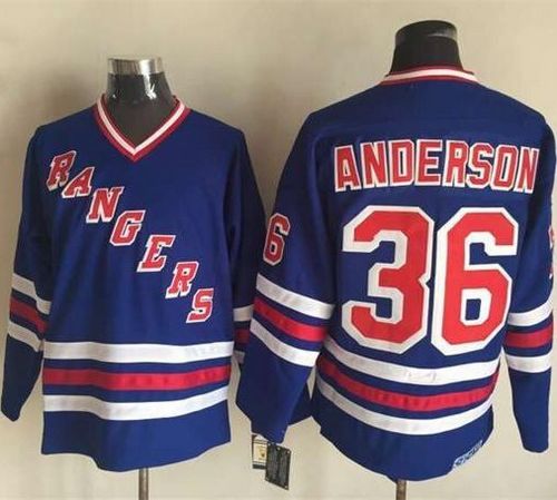 Rangers #36 Glenn Anderson Blue CCM Heroes Of Hockey Alumni Stitched Jersey