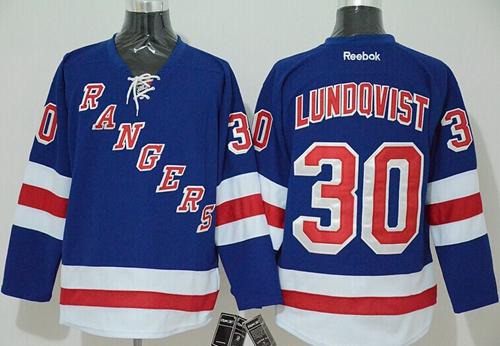 Rangers #30 Henrik Lundqvist Blue Stitched Jersey
