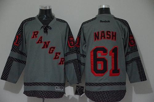 Rangers #61 Rick Nash Charcoal Cross Check Fashion Stitched Jersey