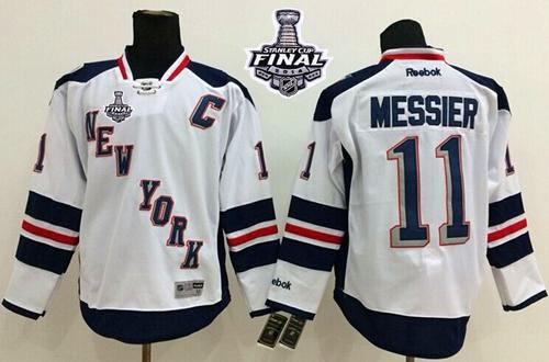 Rangers #11 Mark Messier White 2014 Stadium Series With Stanley Cup Finals Stitched Jersey