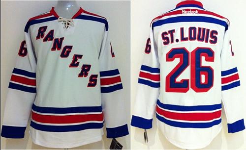 Rangers #26 Martin St.Louis White Stitched Jersey