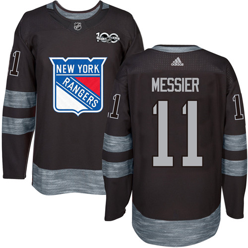 Rangers #11 Mark Messier Black 1917-2017 100th Anniversary Stitched Jersey