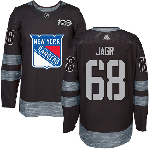 Rangers #68 Jaromir Jagr Black 1917-2017 100th Anniversary Stitched Jersey