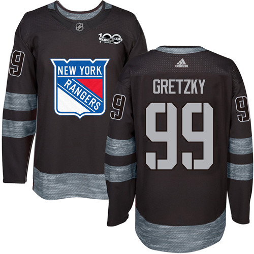 Rangers #99 Wayne Gretzky Black 1917-2017 100th Anniversary Stitched Jersey