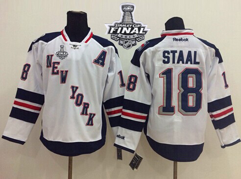 Rangers #18 Marc Staal White 2014 Stadium Series With Stanley Cup Finals Stitched Jersey