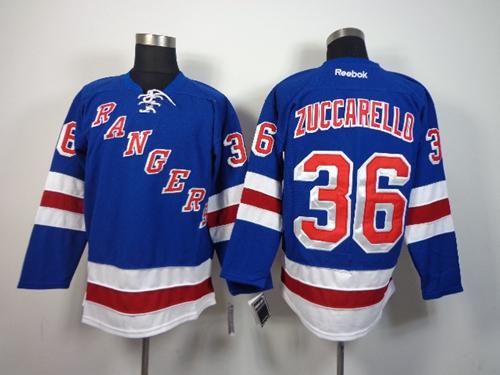 Rangers #36 Mats Zuccarello Blue Home Stitched Jersey