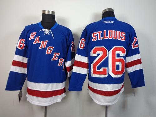 Rangers #26 Martin St.Louis Blue Home Stitched Jersey