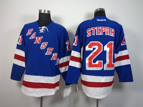 Rangers #21 Derek Stepan Stitched Blue Jersey