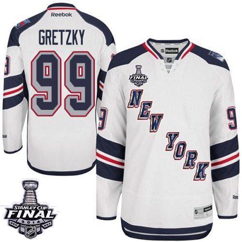 Rangers #99 Wayne Gretzky White 2014 Stadium Series With Stanley Cup Finals Stitched Jersey