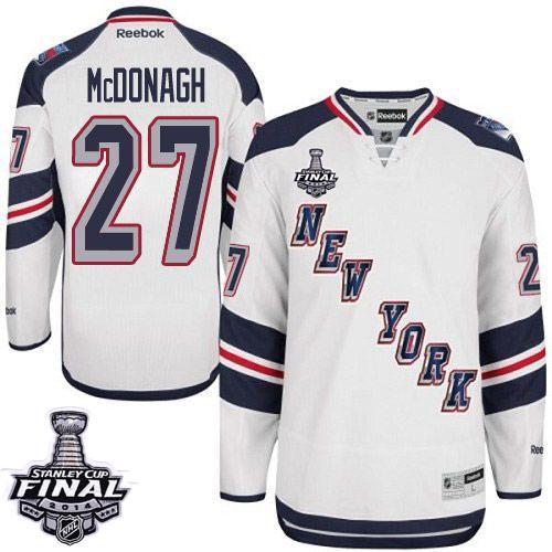 Rangers #27 Ryan McDonagh White 2014 Stadium Series With Stanley Cup Finals Stitched Jersey