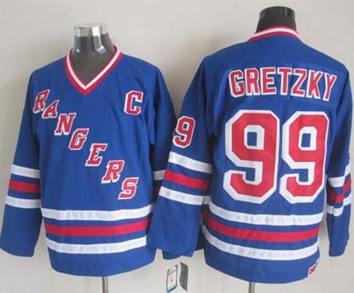 Rangers #99 Wayne Gretzky Blue CCM Heroes Of Hockey Alumni Stitched Jersey