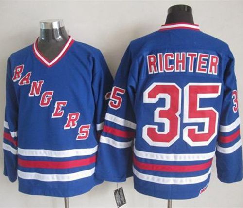 Rangers #35 Mike Richter Blue CCM Heroes Of Hockey Alumni Stitched Jersey