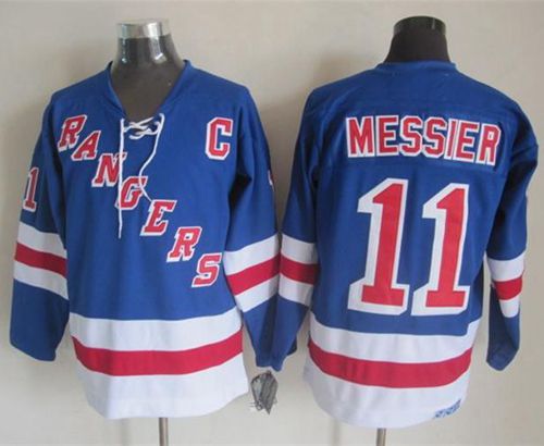 Rangers #11 Mark Messier Light Blue CCM Throwback Stitched Jersey