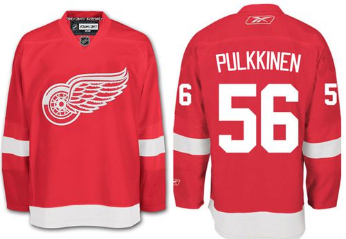 Red Wings #56 Teemu Pulkkinen Red Stitched Jersey