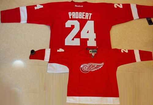Red Wings #24 Bob Probert Red Stitched Jersey
