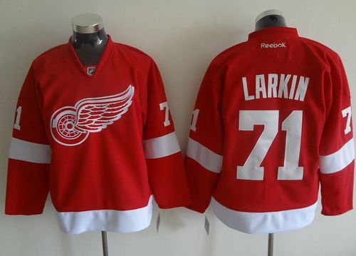 Red Wings #71 Dylan Larkin Red Stitched Jersey