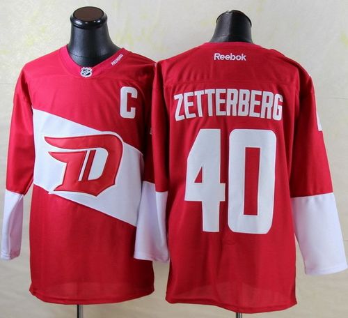 Red Wings #40 Henrik Zetterberg Red 2016 Stadium Series Stitched Jersey