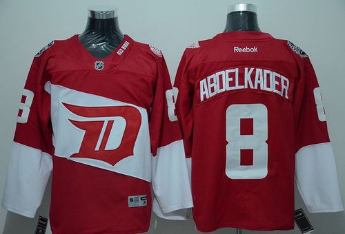 Red Wings #8 Justin Abdelkader Red 2016 Stadium Series Stitched Jersey
