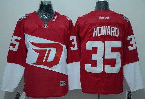 Red Wings #35 Jimmy Howard Red 2016 Stadium Series Stitched Jersey