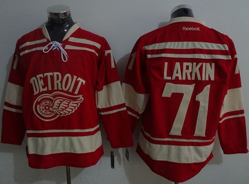 Red Wings #71 Dylan Larkin Red 2014 Winter Classic Stitched Jersey
