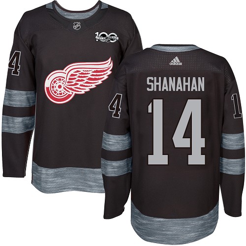 Red Wings #14 Brendan Shanahan Black 1917-2017 100th Anniversary Stitched Jersey