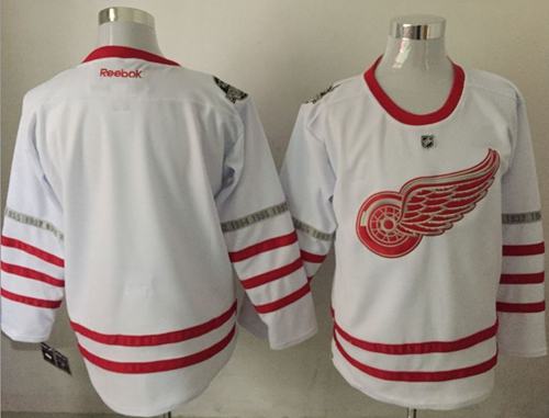 Red Wings Blank White Centennial Classic Stitched Jersey