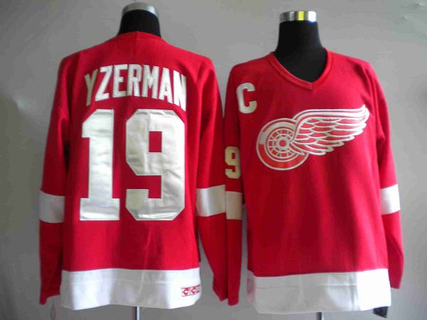 Red Wings #19 Steve Yzerman Stitched Red Jersey