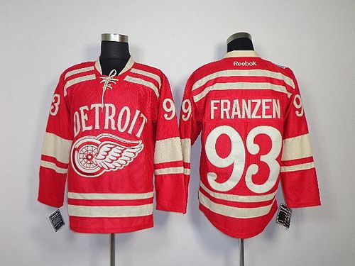 Red Wings #93 Johan Franzen Red 2014 Winter Classic Stitched Jersey