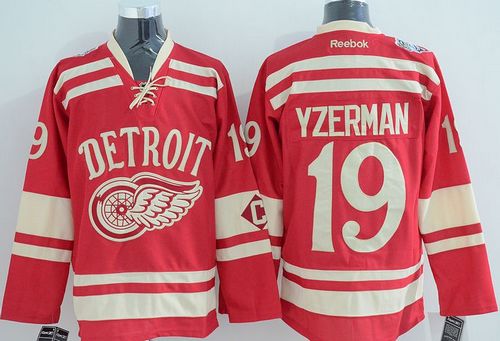 Red Wings #19 Steve Yzerman Red 2014 Winter Classic Stitched Jersey