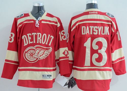 Red Wings #13 Pavel Datsyuk Red 2014 Winter Classic Stitched Jersey