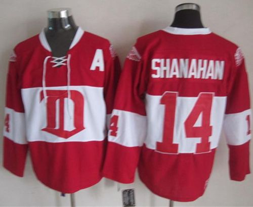 Red Wings #14 Brendan Shanahan Red Winter Classic CCM Throwback Stitched Jersey