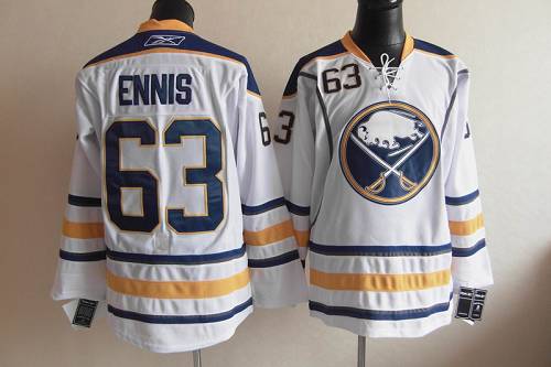 Sabres #63 Tyler Ennis White Road Stitched Jersey