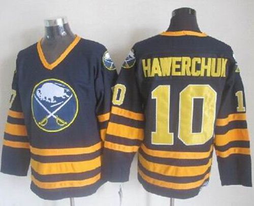 Sabres #10 Dale Hawerchuk Navy Blue CCM Throwback Stitched Jersey