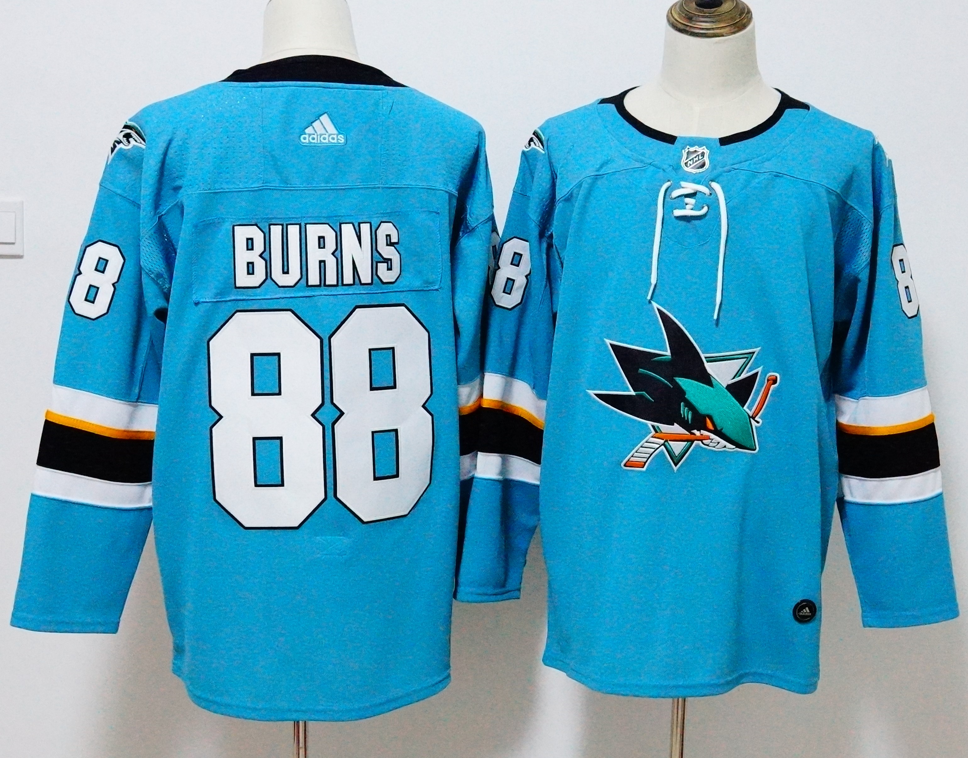 San Jose Sharks #88 Brent Burns Teal Stitched Adidas Jersey