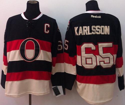 Senators #65 Erik Karlsson Black Third Stitched Jersey